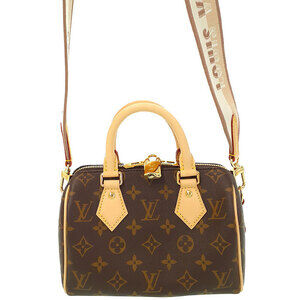 Louis Vuitton 2way Speedy Bandouliere Monogram Leather canvas Brown